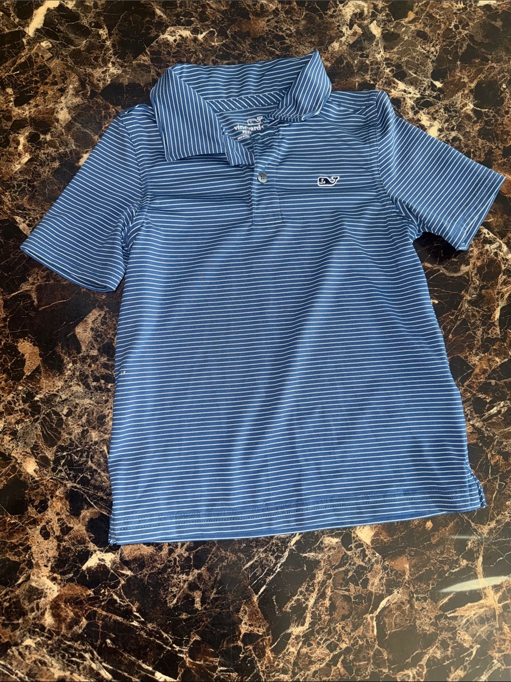 Vineyard Vines Blue & White Striped Polo - Toddler Size 3T